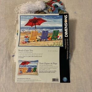 Dimensions Beach Chair Trio Needlepoint Kit